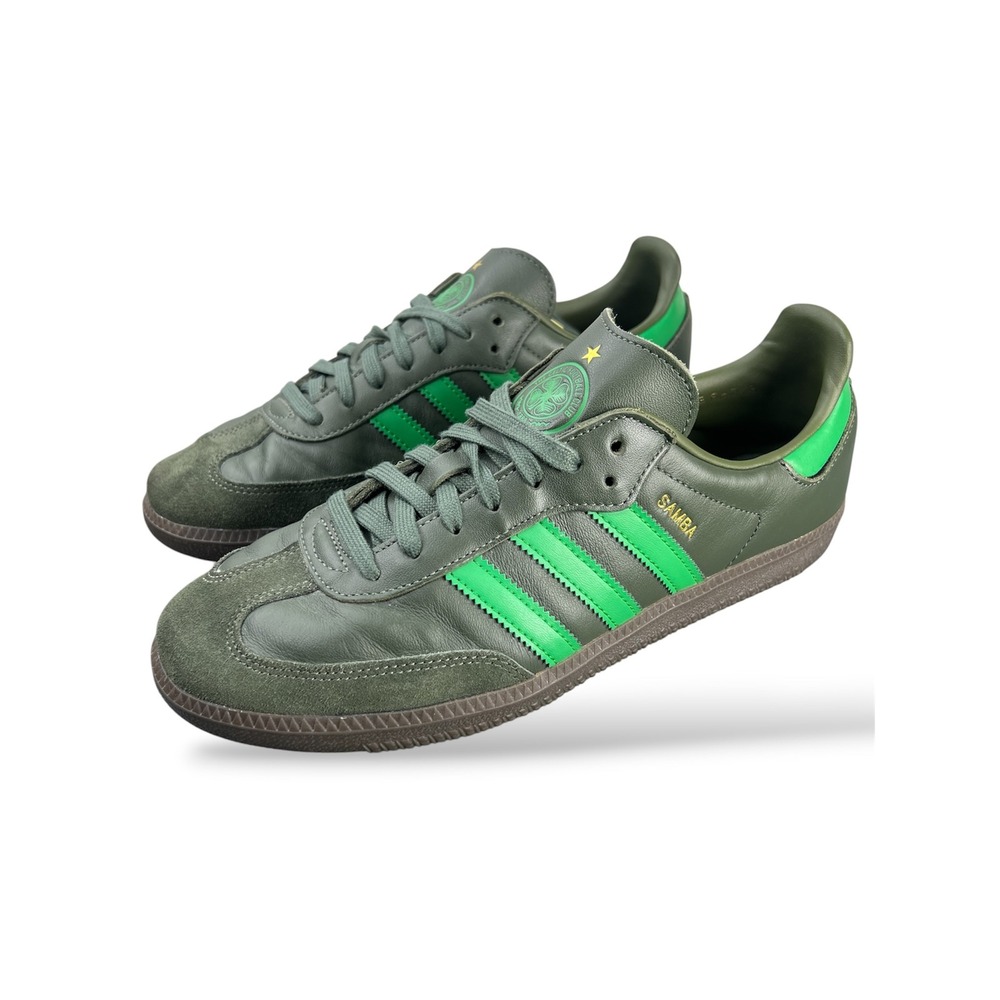Adidas Samba Celtic FC Green Leather Soccer Shoes ID7593 Mens Size 9.5